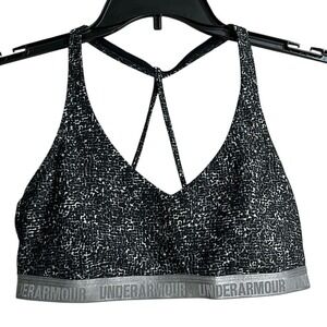 Under Armour Sports Bra Womens Size 27‎ Xsmall/Small Black Grey